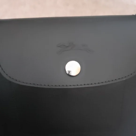 NWOT Longchamp le pliage city zip up tote bag large BLACK Coated Canvas - Picture 4 of 13